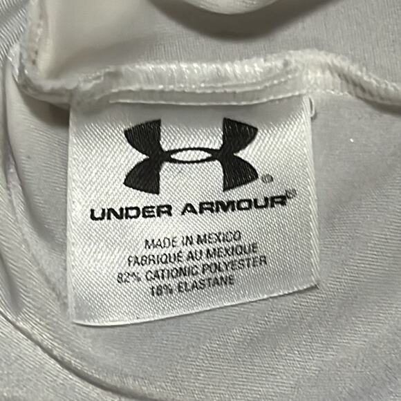 Under Armour White V-Neck Sleeveless Knit Top Summer Sports Tenniscore - Picture 6 of 9